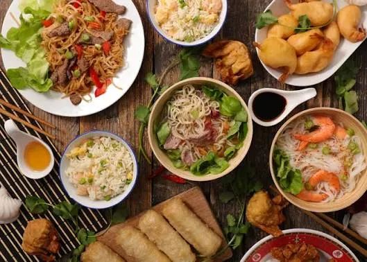 Family Chinese dinner combination at Fortune Cooking in St. James, Winnipeg